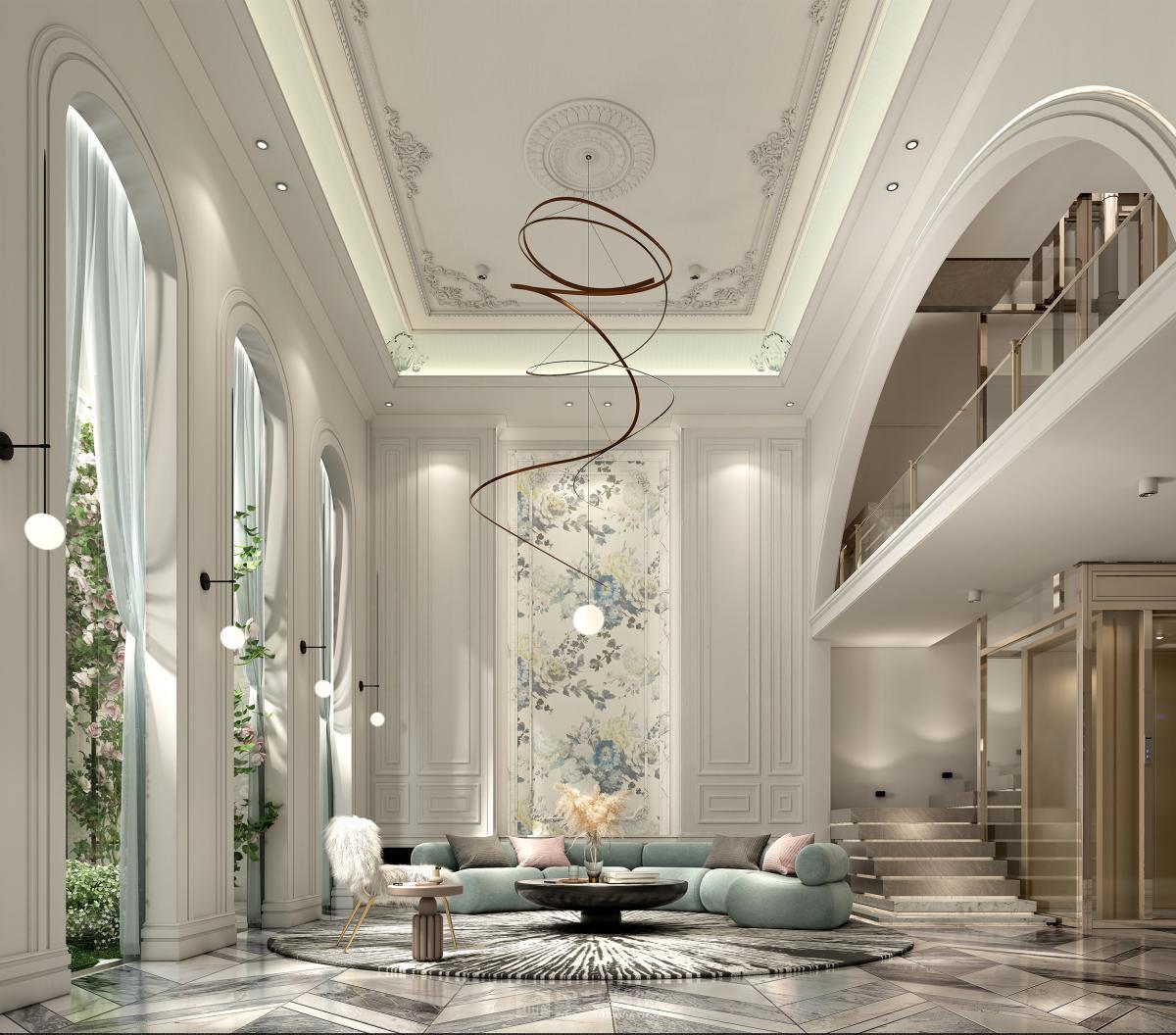 法式雙拼別墅設(shè)計